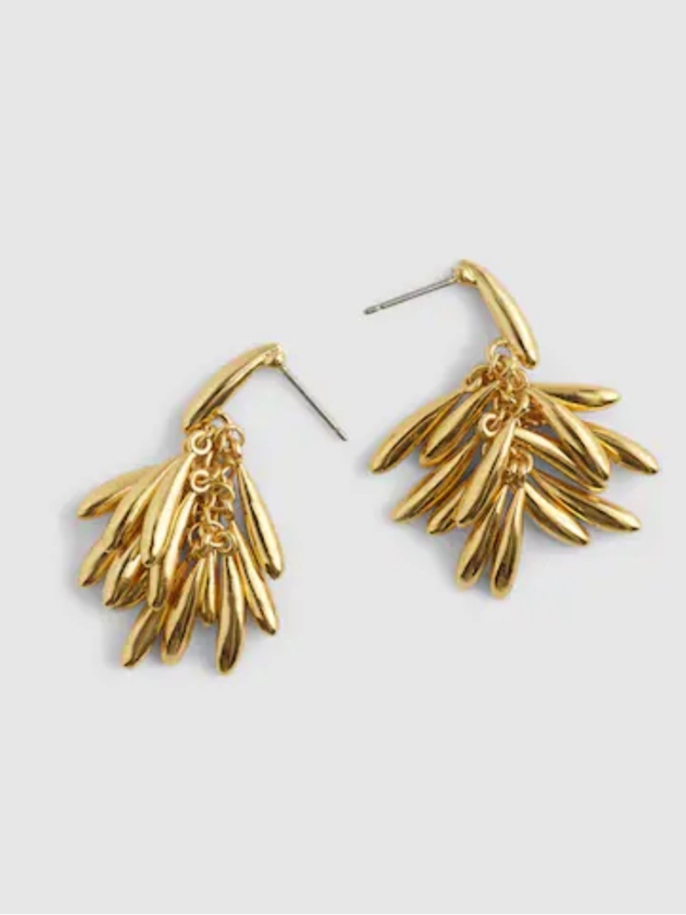 Madewell gold Sculpted Teardrop Cluster Earrings